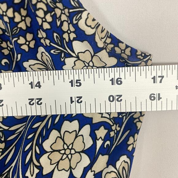 Established 1962 Blue Halter Maxi Dress Plus Size 16 Floral Paisley Print Hippie - Picture 9 of 11